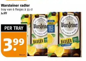 Poiesz Warsteiner radler tray van 6 flesjes à 33 cl aanbieding