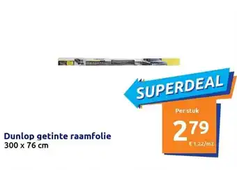 Action Dunlop getinte raamfolie 300 x 76 cm aanbieding