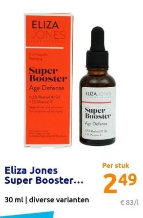 Sérum Visage Super Booster ELIZA JONES - Hydratant Et Nourrissant - 30 Ml - Neuf