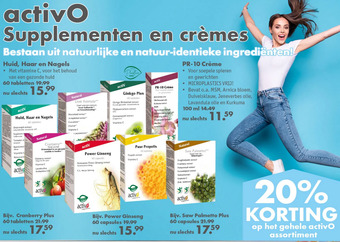 Gezond & Wel Activo supplementen en crèmes aanbieding