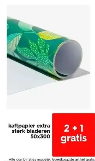 HEMA Kaftpapier extra sterk bladeren 50x300 aanbieding