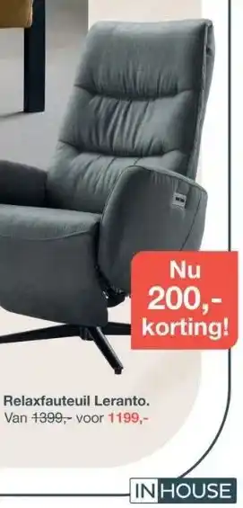 IN.HOUSE Relaxfauteuil leranto aanbieding