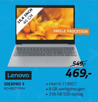 Obbink Lenovo ideapad 3 82h8027pmh aanbieding