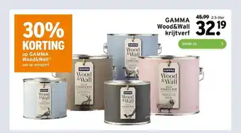 GAMMA Wood&Wall krijtverf 2.5 liter aanbieding