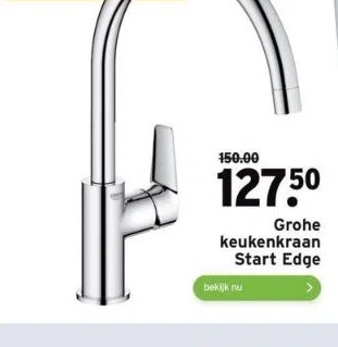 GAMMA Grohe keukenkraan start edge aanbieding