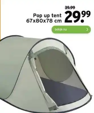 GAMMA Pop up tent 67x80x78 cm aanbieding