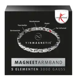 De Online Drogist Lucovitaal yinmagnetic magneet armband zilver 1st aanbieding