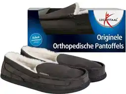 De Online Drogist Lucovitaal orthopedische pantoffels - antraciet 1pr aanbieding