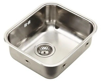 Hornbach Opbouwspoelbak rvs rechthoek 45,1x40,1 cm met korfplug aanbieding