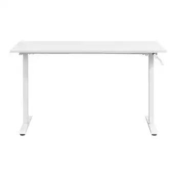 Leen Bakker Bureau zit/sta noud - wit - 75/120x120x70 cm aanbieding