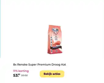 Plein.nl 8x Renske Super Premium Droog Kat aanbieding