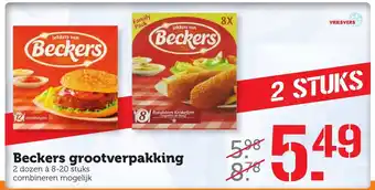 Coop Beckers grootverpakking 2*8-20 st aanbieding