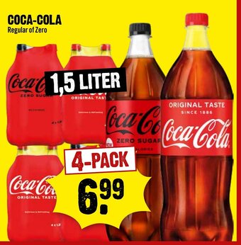 Dirck 3 COCA-COLA Regular of Zero 4-PACK aanbieding