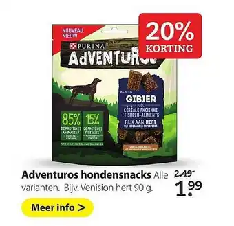 Boerenbond Adventuros Hondensnacks 90g aanbieding