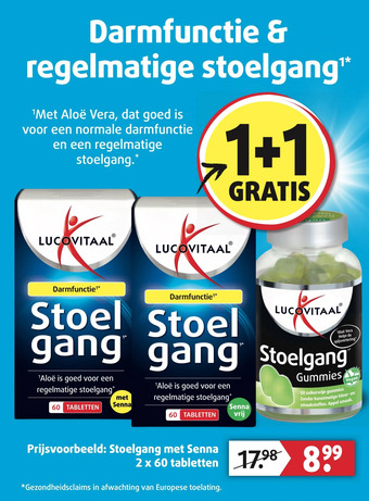 Lucovitaal Darmfunctie & regelmatige stoelgang aanbieding