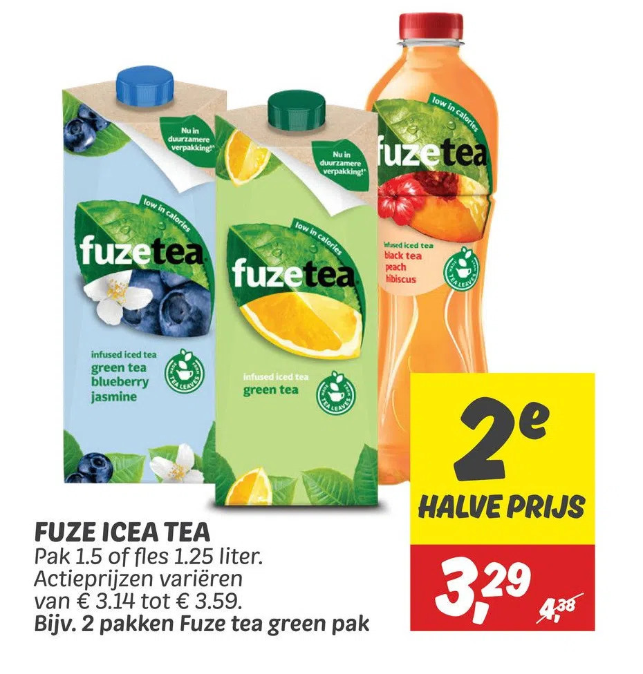 Fuze icea tea aanbieding bij Dekamarkt
