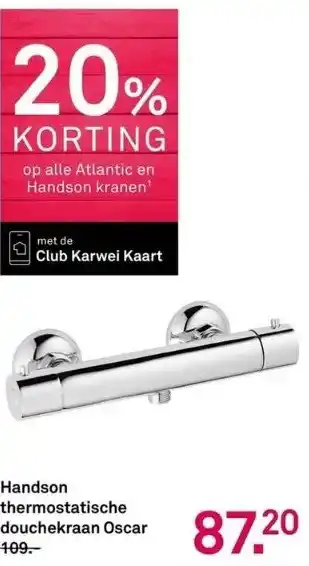 Karwei Handson thermostatische douchekraan oscar aanbieding