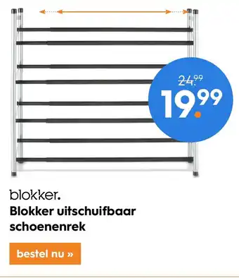 Blokker Blokker Uitschuifbaar schoenenrek aanbieding