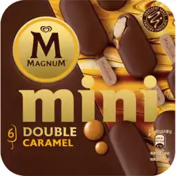 Jumbo Magnum mini ijs double caramel 6 stuks 282g aanbieding