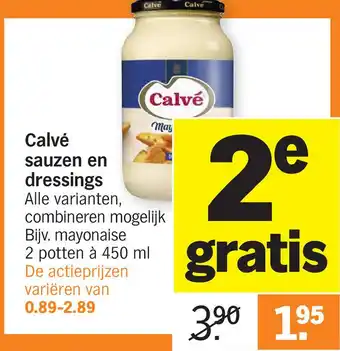 Albert Heijn Calvé sauzen en dressings aanbieding