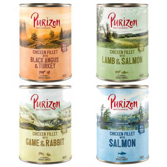Zooplus 6x400g purizon hondenvoer - diverse smaken aanbieding