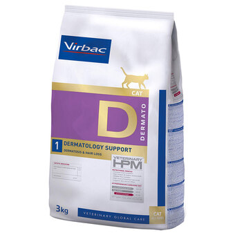 Zooplus 3kg veterinary hpm cat dermato d1 virbac kattenvoer aanbieding