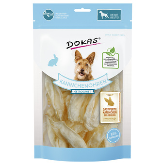 Zooplus 70g dokas konijnenoren zonder bont gedroogde hondensnacks aanbieding