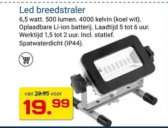 Kluswijs Led breedstraler 6,5w aanbieding