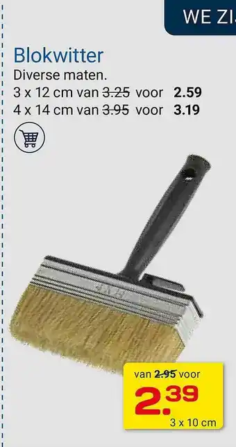 Kluswijs Blokwitter Diverse maten 3 x 10 cm aanbieding