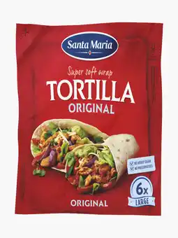 Flink Santa maria tortilla wraps large 6st 371g aanbieding