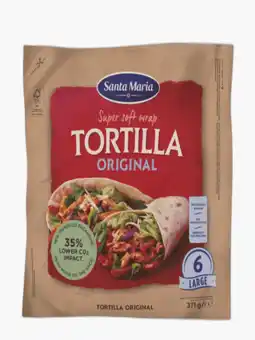 Flink Santa maria tortilla wraps large 6st 371g aanbieding