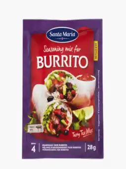 Flink Santa maria burrito seasoning mix original 28g aanbieding