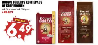 MCD Supermarkt Douwe egberts koffiepads of koffiebonen aanbieding