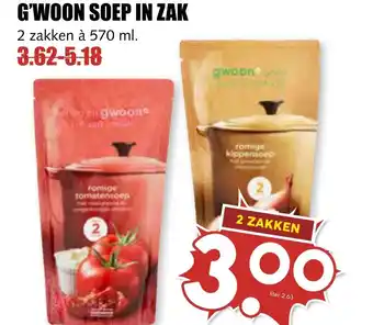 MCD Supermarkt G'woon soep in zak aanbieding