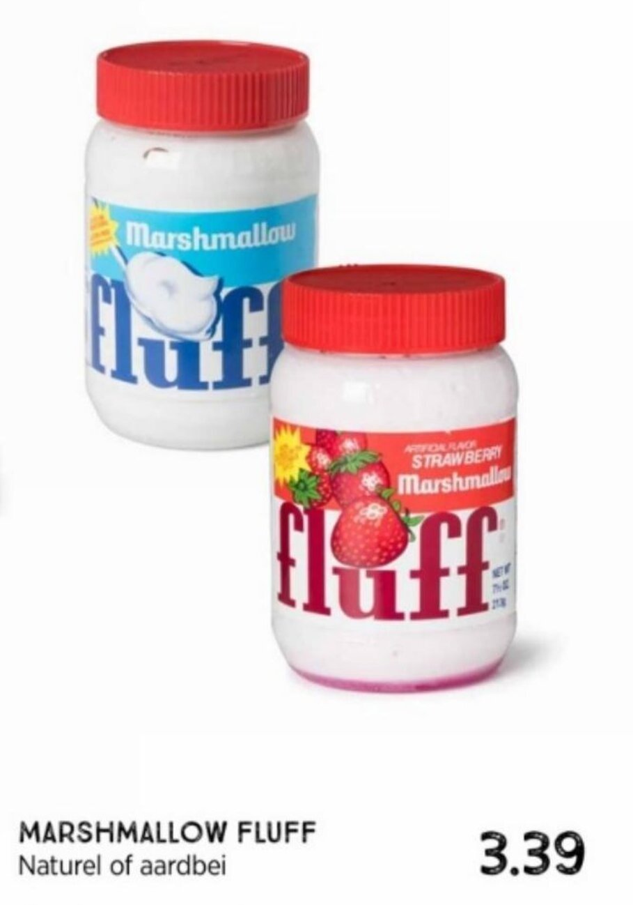 MARSHMALLOW FLUFF Naturel of aardbei aanbieding bij Xenos