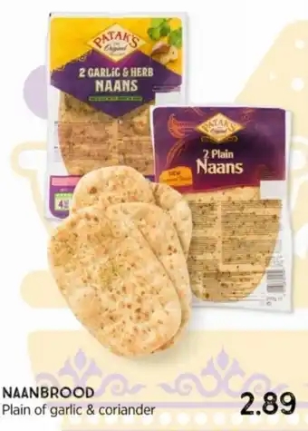 Xenos NAANBROOD Plain of garlic & coriander aanbieding