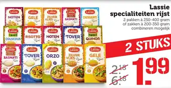 Coop Lassie specialiteiten rijst 200-350gram aanbieding