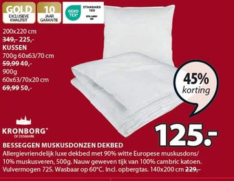 Jysk Kronborg besseggen muskusdonzen dekbed aanbieding
