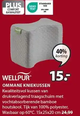 Jysk Wellpur ommane kniekussen aanbieding