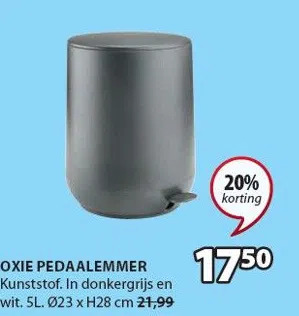 Jysk Oxie pedaalemmer aanbieding
