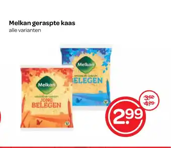 Spar Melkan geraspte kaas aanbieding