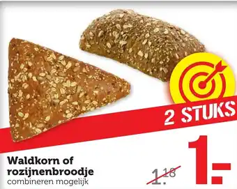 Coop Waldkorn of rozijnenbroodje aanbieding