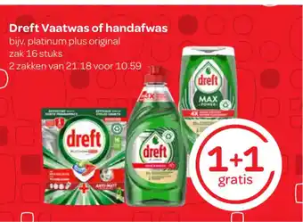 Spar Dreft Vaatwas of handafwas aanbieding