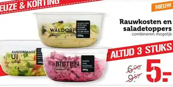 Coop Rauwkosten en saladetoppers aanbieding