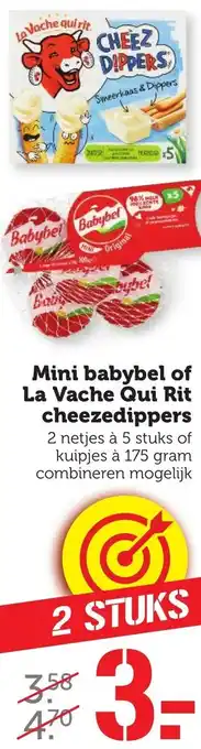 Coop Mini babybel of la vache qui rit cheezeddippers 175gram aanbieding