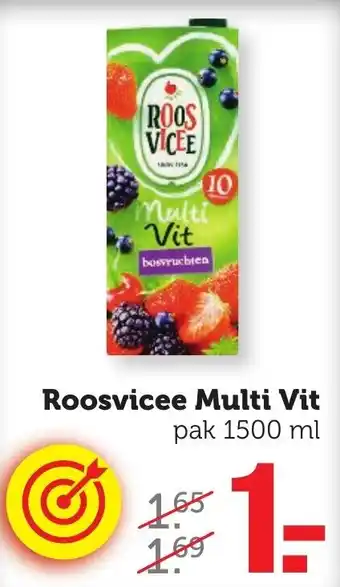 Coop Roosvicee multi vit 1500ml aanbieding