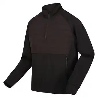 Decathlon Addinston hybrid wandelfleece met halve rits voor heren aanbieding