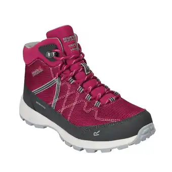 Decathlon Lady samaris lite dames hiking wandelschoenen - donkerroze / grijs aanbieding