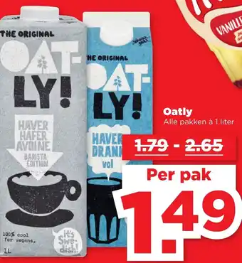 PLUS Oatly 1liter aanbieding