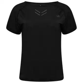 Decathlon Crystallize fitness-t-shirt met korte mouwen voor dames - zwart aanbieding